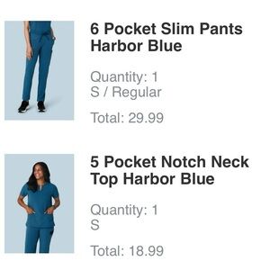 Mandala Harbor Blue Scrubs Small